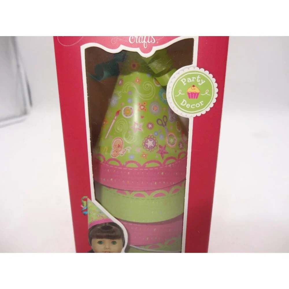 American Girl Crafts 18” Doll Size Party Hats Set Of 4 Party Decor New in the Bo